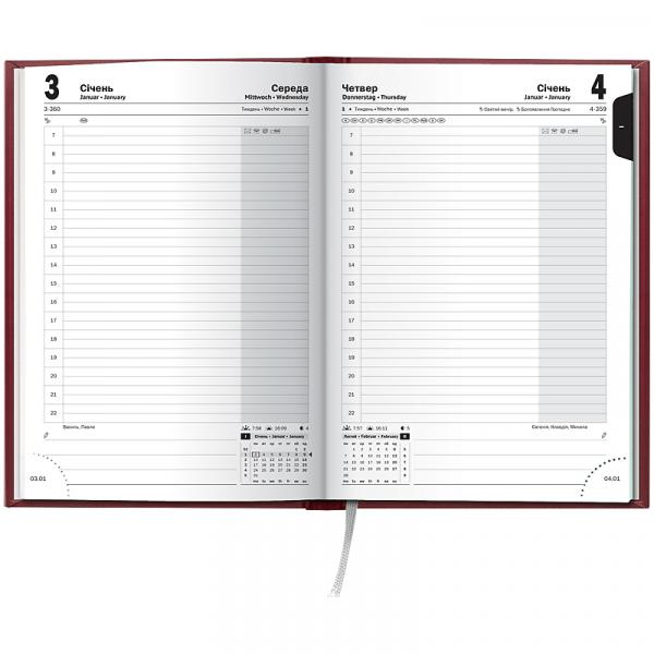 Щоденник 2026 Стандарт Torino слп/т марсала