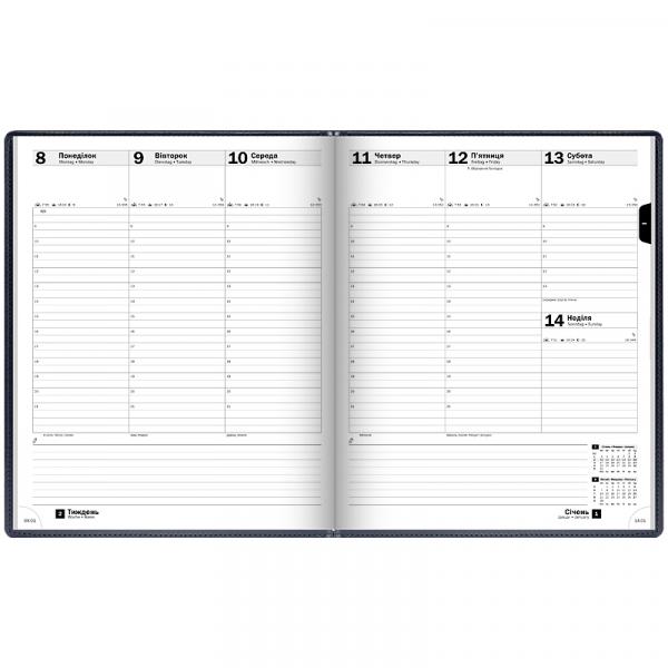 Щотижневик 2026 Бюро Soft ср/т синiй