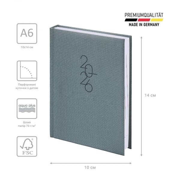 Щоденник 2026 кишеньковий Linesse нічний синій