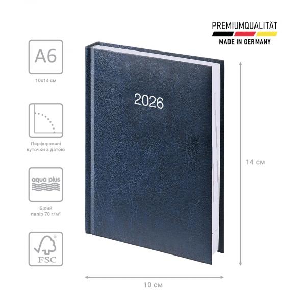 Щоденник 2026 кишеньковий Miradur срб/т синій