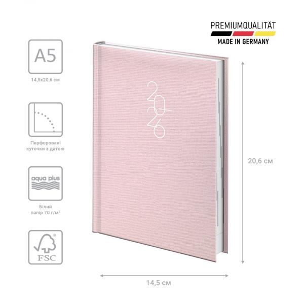 Щоденник 2026 Стандарт Linesse пудровий