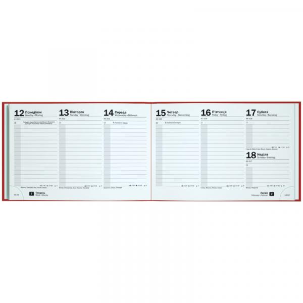 Щотижневик 2026 кишеньк. Miradur з/т червоний