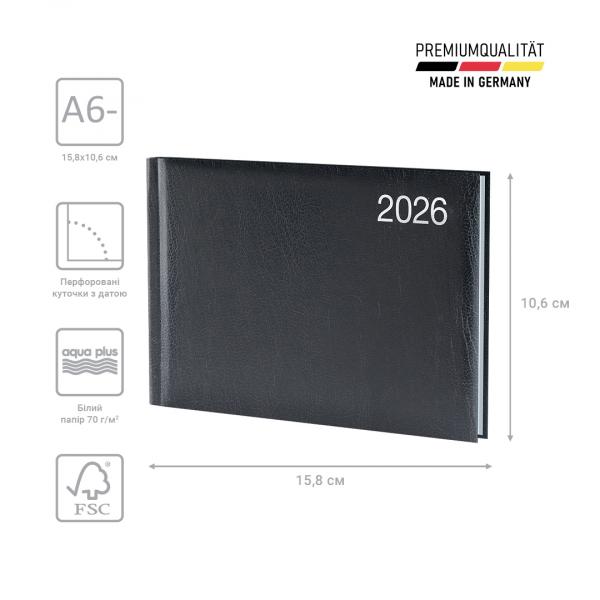 Щотижневик 2026 кишеньк. Miradur срб/т чорний