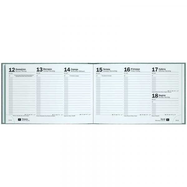 Щотижневик 2026 кишеньк Linesse морський зелений