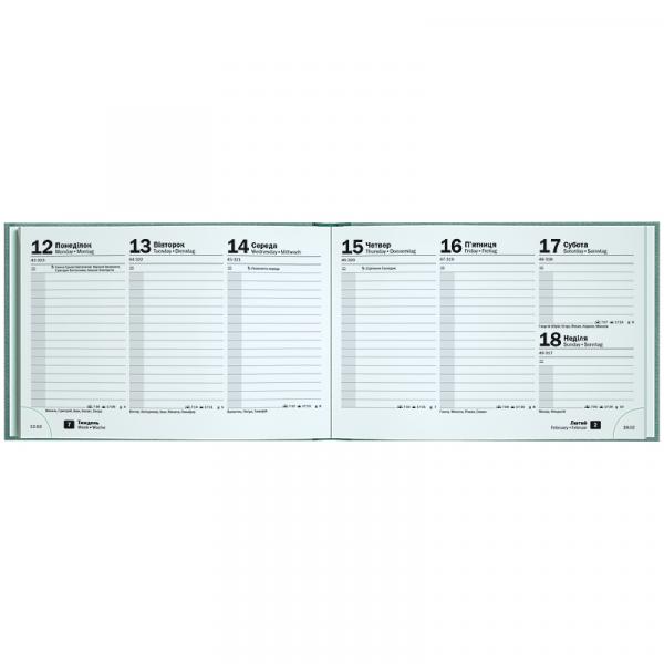 Щотижневик 2026 кишеньк Torino Trend бірюз. холодний