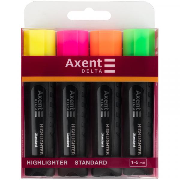Маркер Highlighter Standard D2505, 1-5 мм клиноп., 4-х кол.