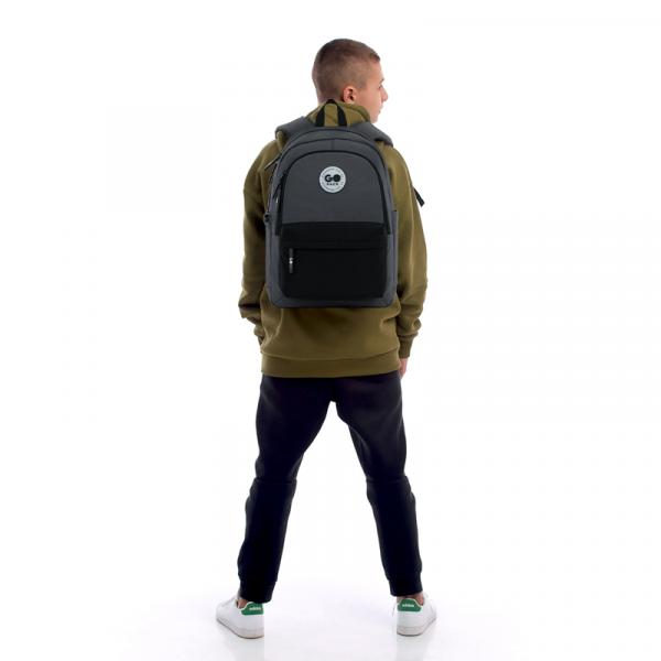 Рюкзак GoPack Education Teens 141L чорний, сірий