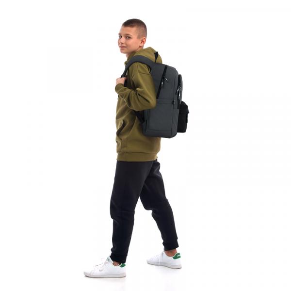 Рюкзак GoPack Education Teens 141L чорний, сірий