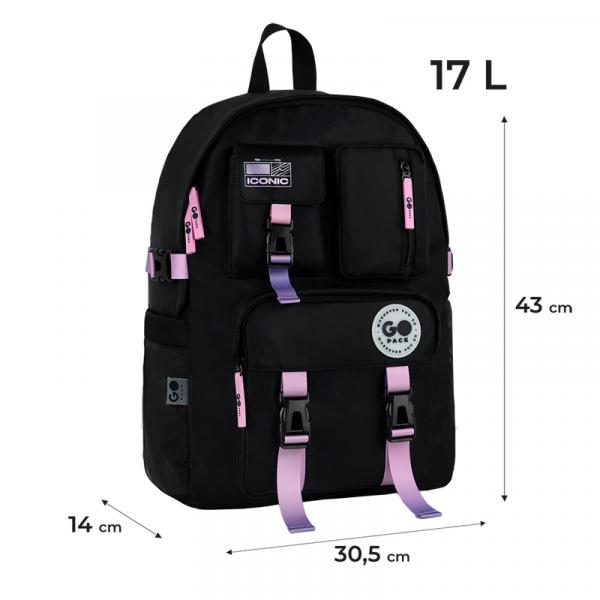 Рюкзак GoPack Education Teens 2500L чорний, градієнт