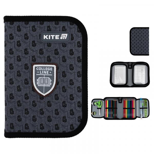 Пенал Kite 1 від., 2 відв., з наповненням 622H College Line 