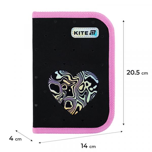 Пенал Kite 1 від., 2 відв., з наповненням 622H Love is