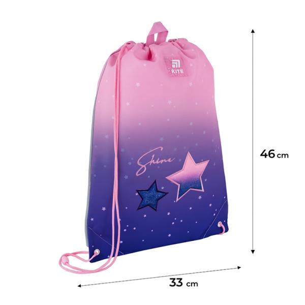 Набір рюкзак + пенал + сумка для взуття Kite 555 Sparkling