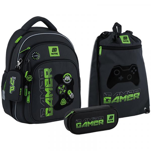 Набір рюкзак + пенал + сумка для взуття Kite 763S Gamer