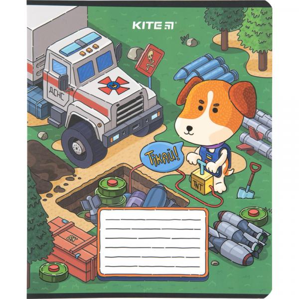 Зошит 18 арк., кл., софт тач + УФ лак, Пес герой