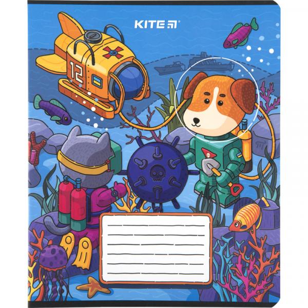 Зошит 18 арк., кл., софт тач + УФ лак, Пес герой