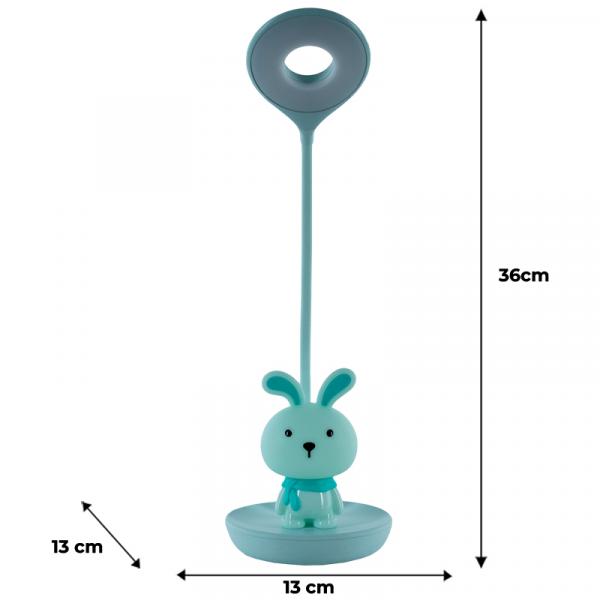Настільна лампа LED з акумулятором Bunny, зелений
