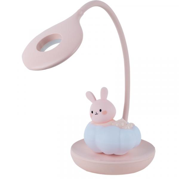 Настільна лампа LED з акумулятором Cloudy Bunny, рожевий