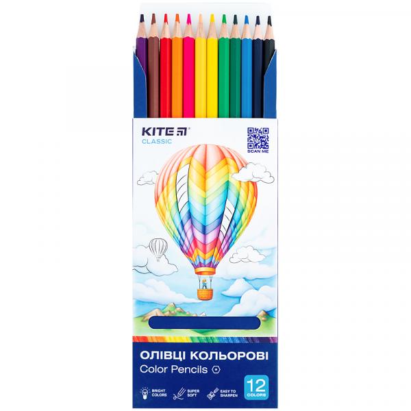 Олівці кольорові, 12 шт. Kite Classic