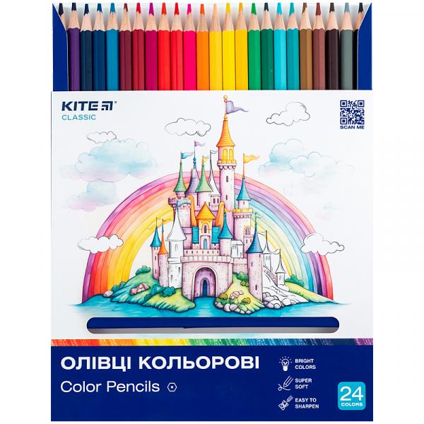 Олівці кольорові, 24 шт. Kite Classic