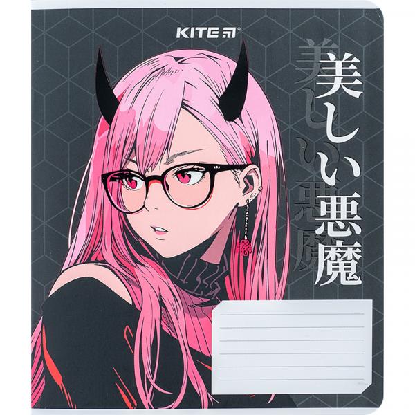 Зошит 18 арк., кл., софт тач + УФ лак, Kite Anime
