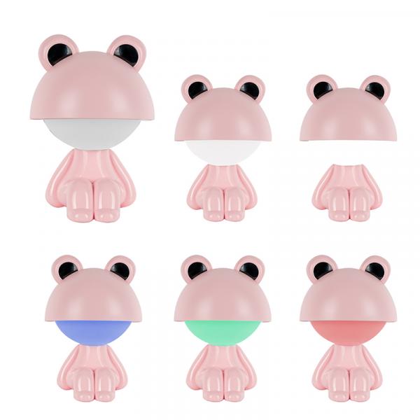 Світильник-нічник LED з акумулятором Cute Froggy, рожевий