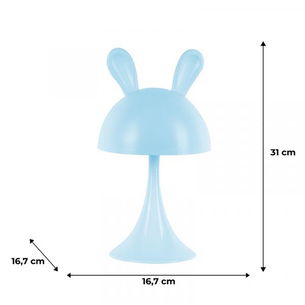 Світильник-нічник LED з акумулятором Simple Bunny, блакитний