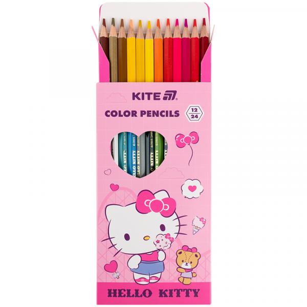 Олівці кольорові двосторонні, 12 шт. HK
