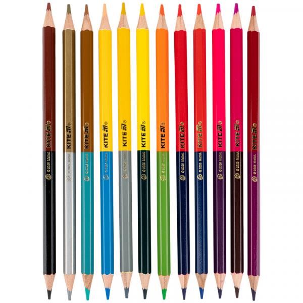 Олівці кольорові двосторонні, 12 шт. HW-2