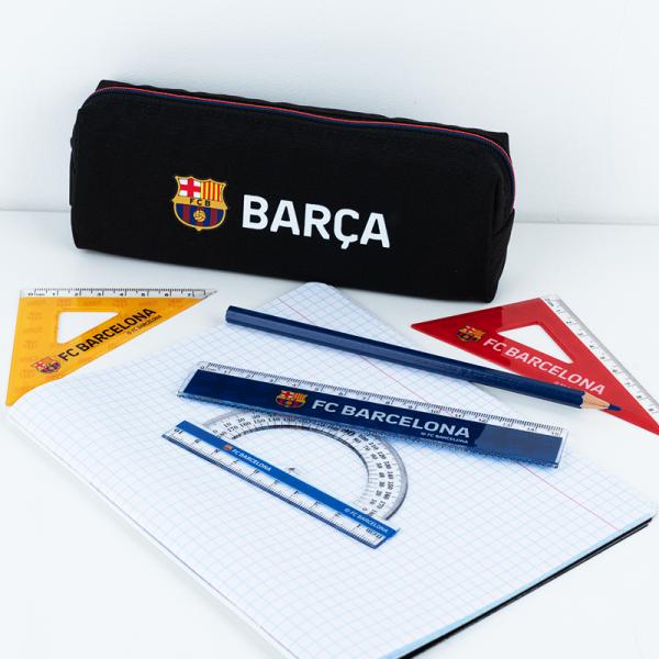 Набір: лінійка 15 см, 2 косінця, транспортир, з принтом BC