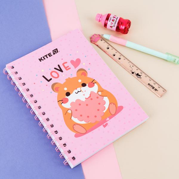 Блокнот на спіралі картонна обкл., А5, 80 арк, кл, Cute 3