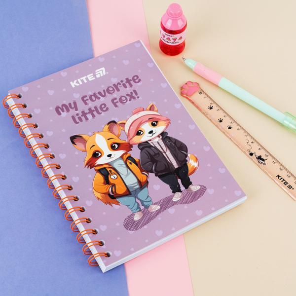 Блокнот на спіралі картонна обкл., А5, 80 арк, кл, Cute 4