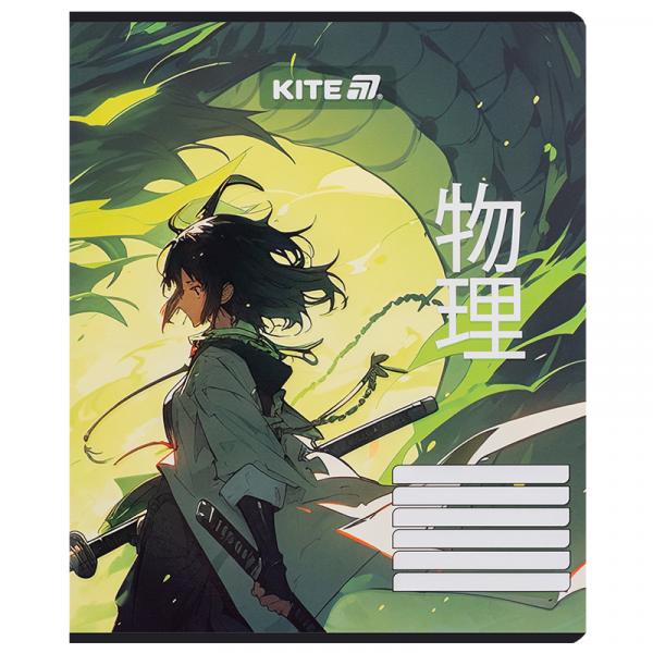 Зошит 18 арк., лін., софт-тач + УФ лак, Kite Anime