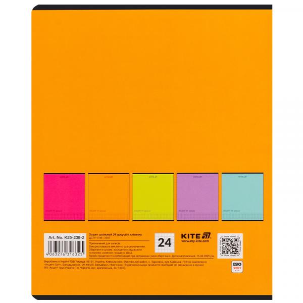 Зошит 24 арк., кл., софт тач + УФ лак, Kite One color 
