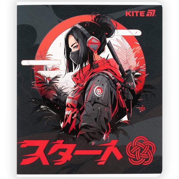 Зошит 48 арк., кл., софт тач + УФ лак, Kite Anime