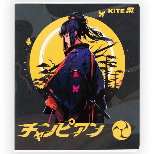 Зошит 48 арк., кл., софт тач + УФ лак, Kite Anime