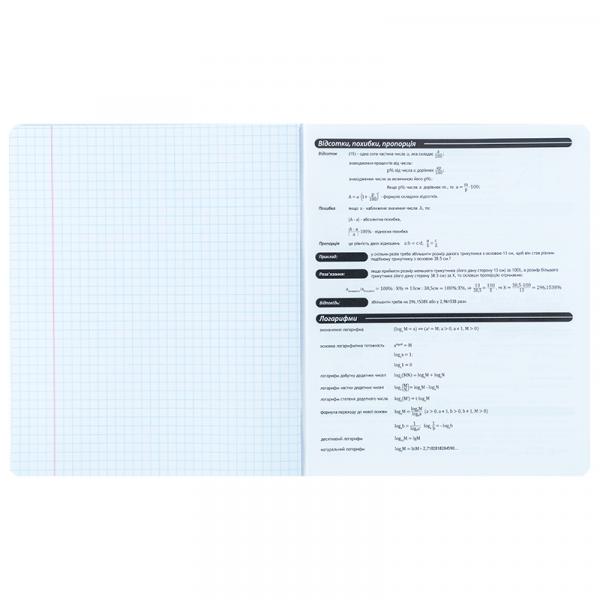 Зошит предметн. 48 арк., кл., гібр лак+УФ, Techno, алгебра