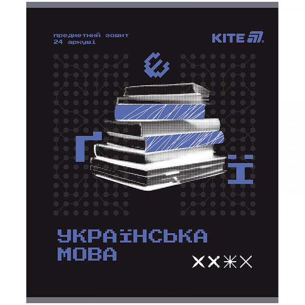 Зошит предметн. 24 арк., лн., гібр лак+УФ, Techno, укр. мова