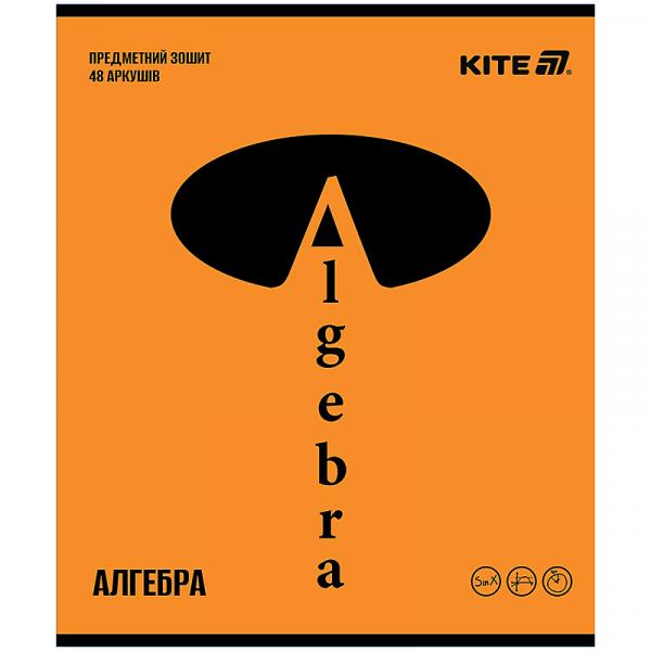 Зошит предметн. 48 арк., кл., софт тач+УФ, Bright, алгебра