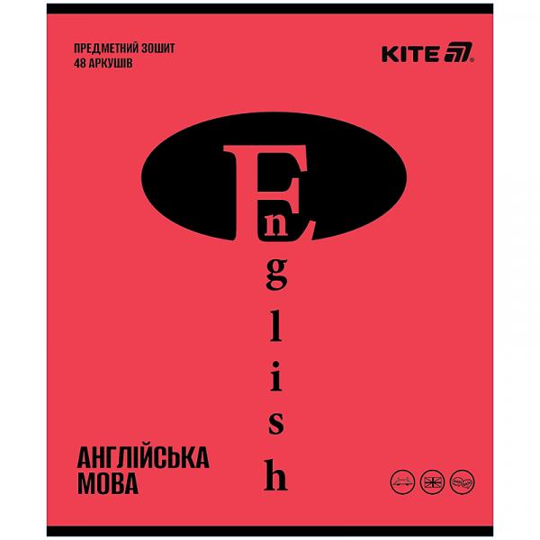 Зошит предметн. 48 арк., лн., софт тач+УФ, Brigh, англ. мова