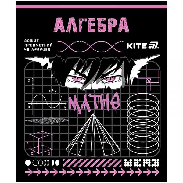 Зошит предметн. 48 арк., кл., софт тач+УФ, Cyber, алгебра
