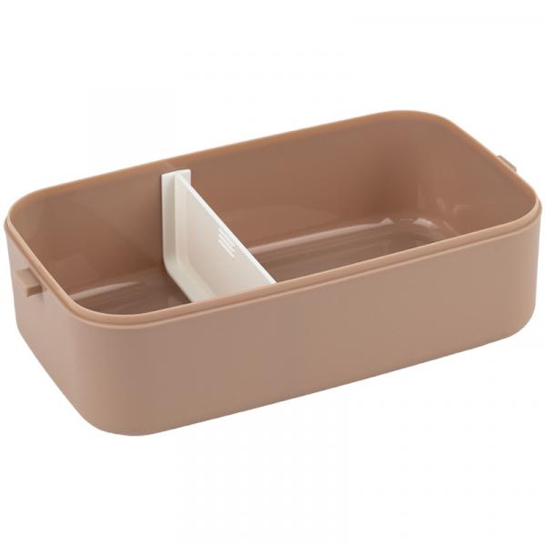 Ланчбокс подвійний з наповненням 2000 мл, бежевий