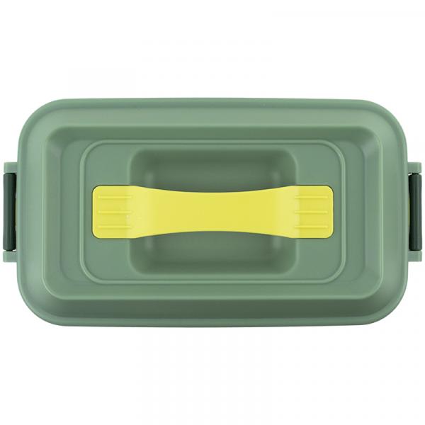 Ланчбокс подвійний з наповненням 2000 мл, зелений