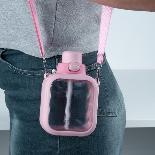 Пляшечка для води, 700 мл, рожева