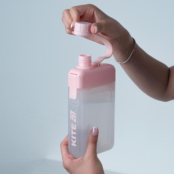 Пляшка для води, 450 мл, рожева