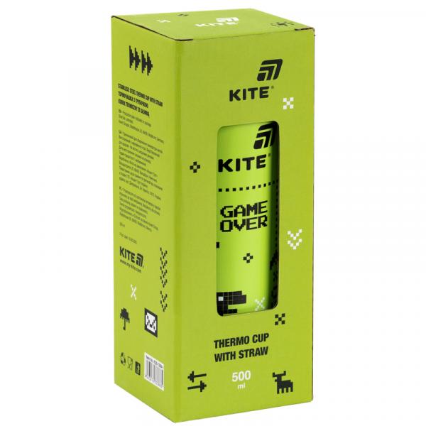 Термочашка з трубочкою, 500мл, Game over
