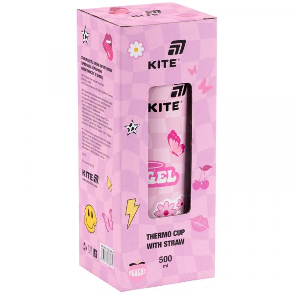 Термочашка з трубочкою, 500мл,  Angel