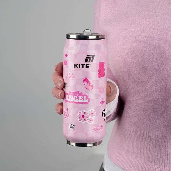 Термочашка з трубочкою, 500мл,  Angel