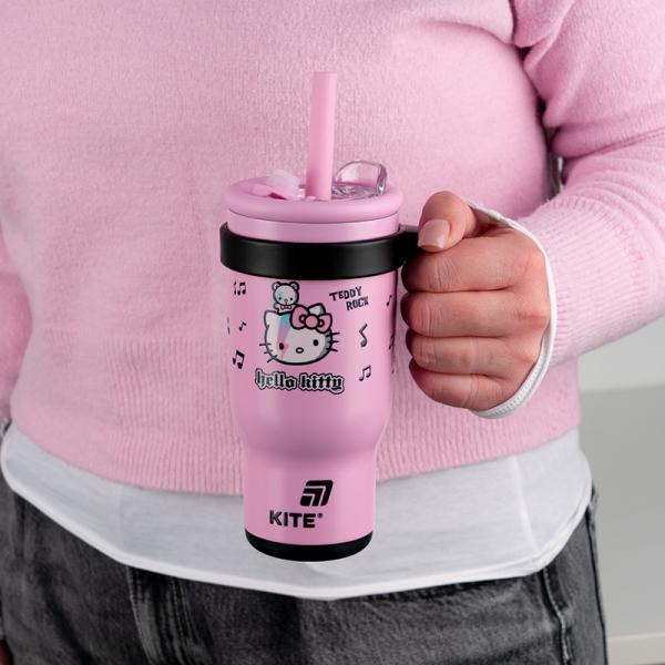 Термокружка з трубочкою, 530мл, HK