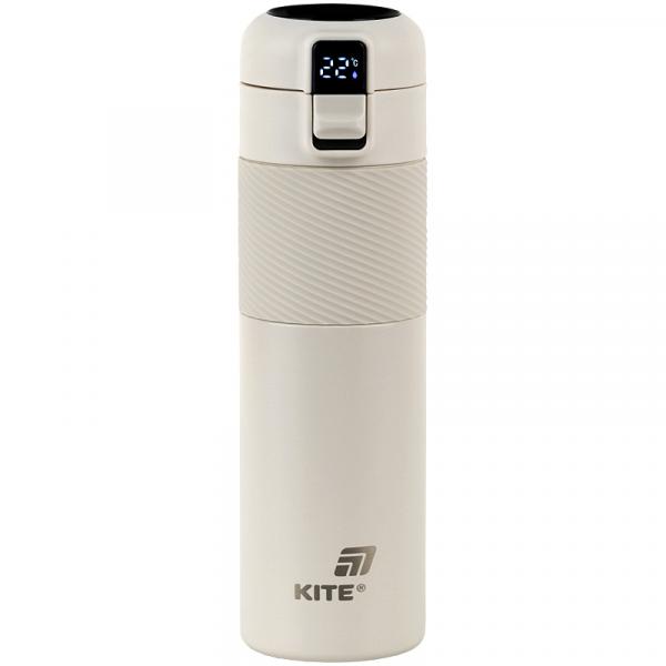 Термос з термодатчиком 450 мл, бежевий