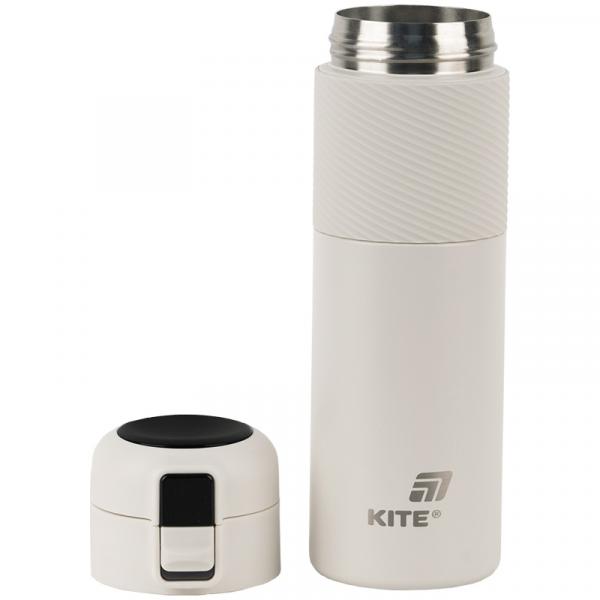 Термос з термодатчиком 450 мл, бежевий